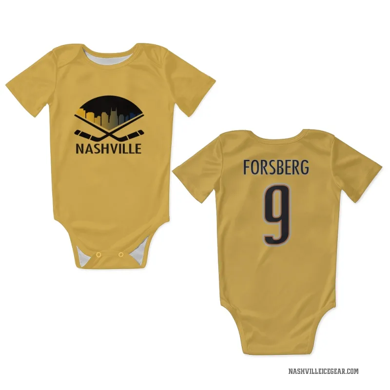 Filip Forsberg Gold Nashville Predators Newborn & Infant Bodysuit