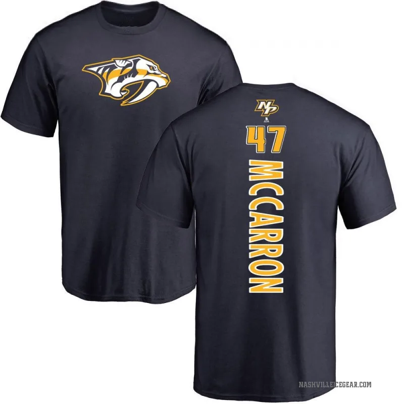 Michael McCarron Men's Navy Nashville Predators Backer T-Shirt -