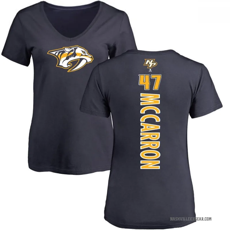 Michael McCarron Women's Navy Nashville Predators Backer T-Shirt -