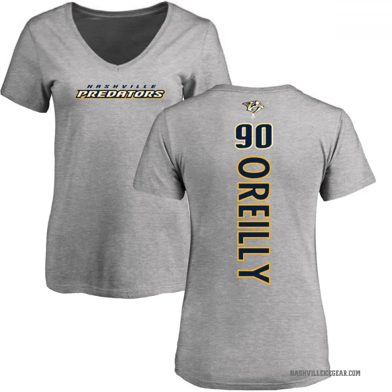 Ryan O'Reilly Women's Ash Nashville Predators Backer T-Shirt -